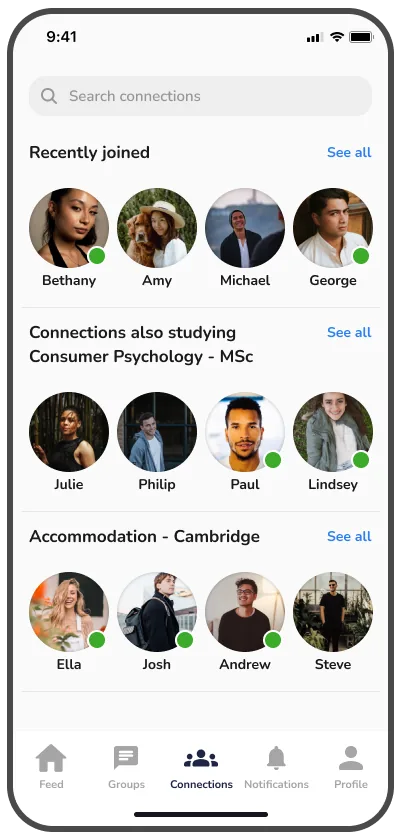 Anglia Ruskin University’s CampusConnect app on a phone