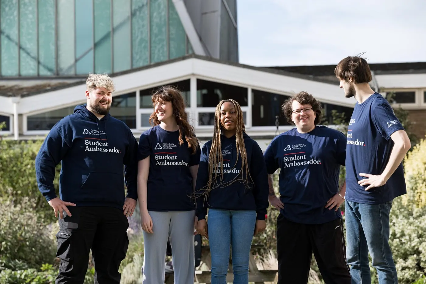 Canterbury Christ Church University students on campus
