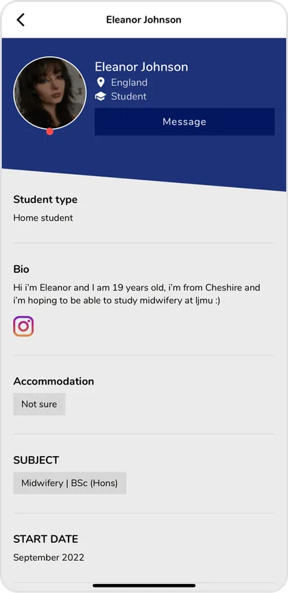 Liverpool John Moores University’s CampusConnect app on a phone
