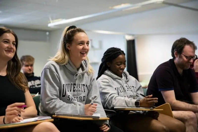 University of Salford students on campus