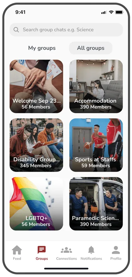 University of Staffordshire’s CampusConnect app on a phone